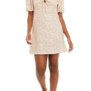 Bebe Cream Puff Sleeve Sundress